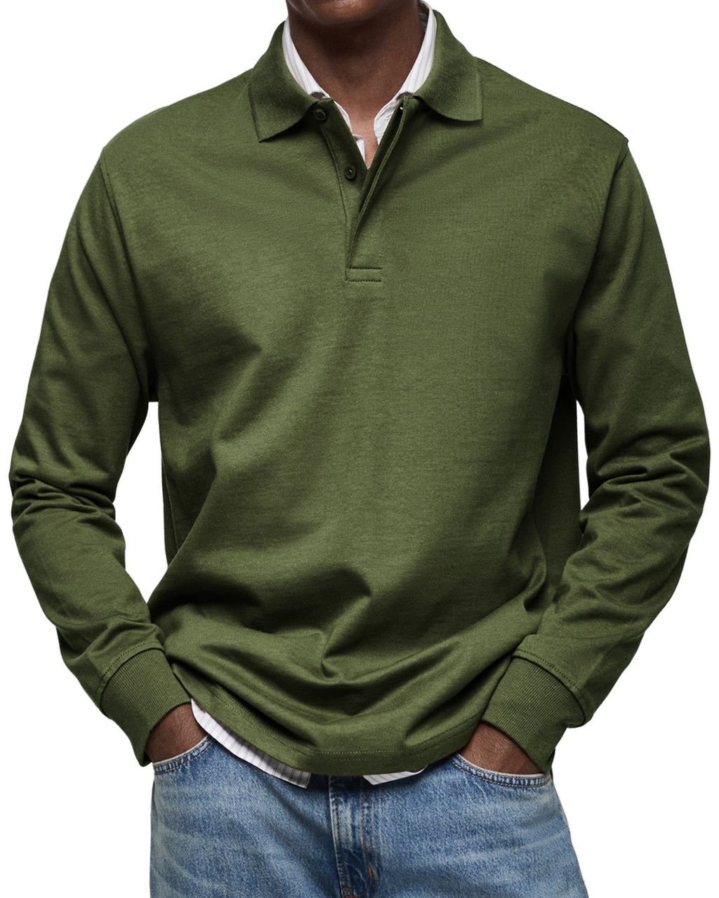 Clearance Sale🔥Men's Everyday Comfort Lapel Button Casual Long Sleeve POLO Shirt