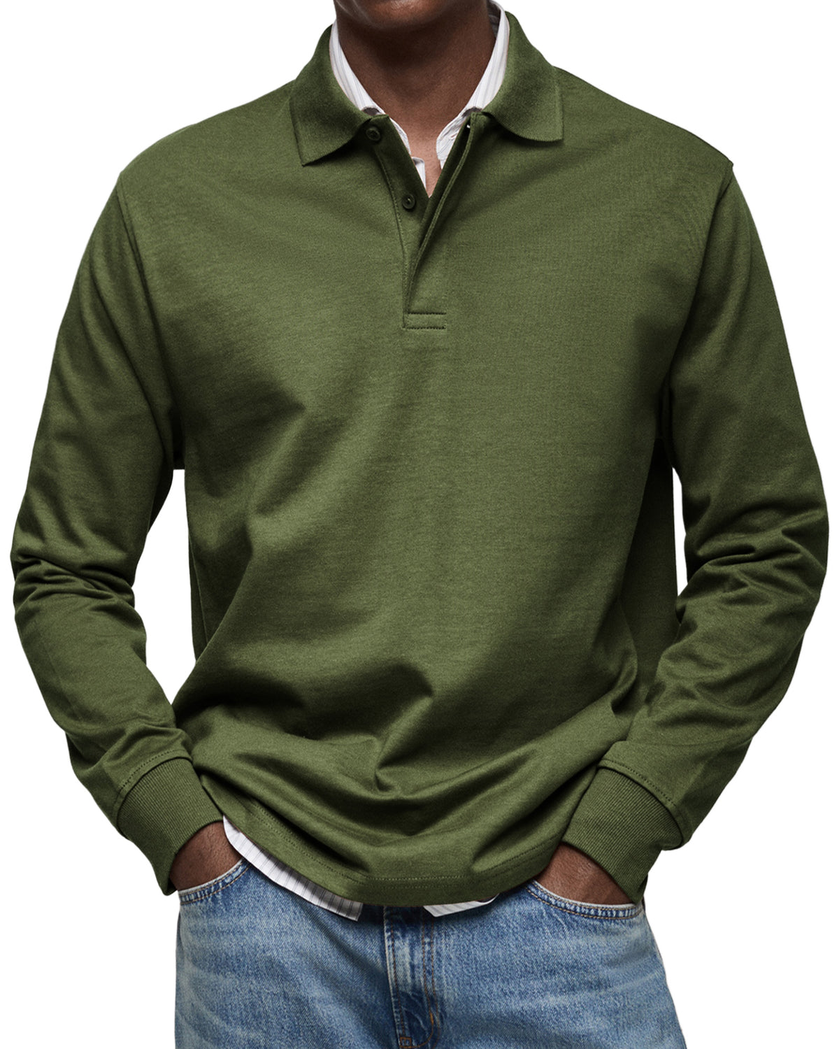 Clearance Sale🔥Men's Everyday Comfort Lapel Button Casual Long Sleeve POLO Shirt
