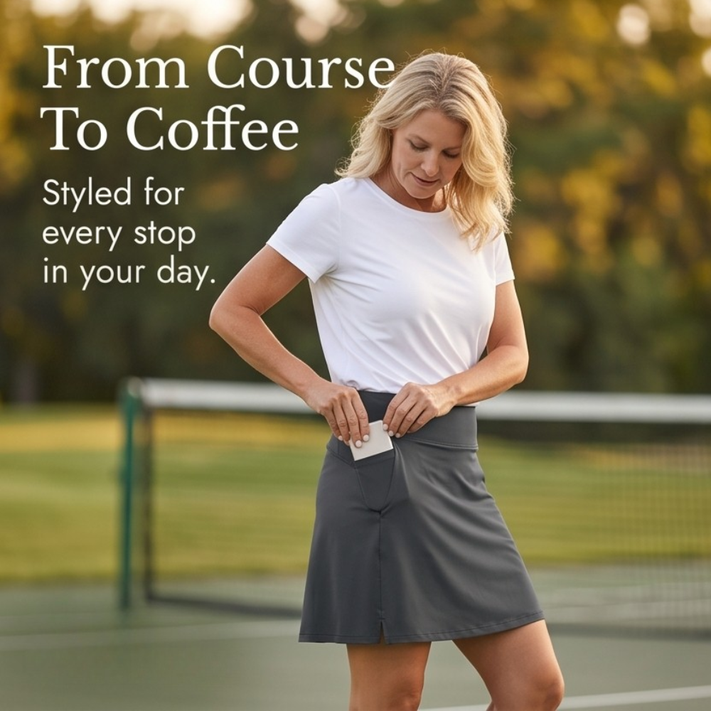 Moteepi™ – Knee-Length Skort with Built-In Shorts