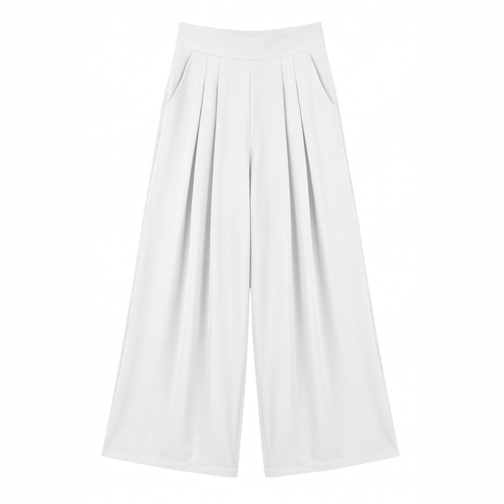 Curvella™ – Flowy Pleated Palazzo Pants for Curvy Comfort
