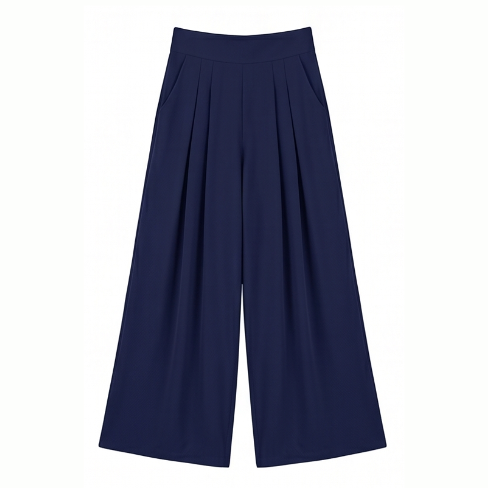 Curvella™ – Flowy Pleated Palazzo Pants for Curvy Comfort