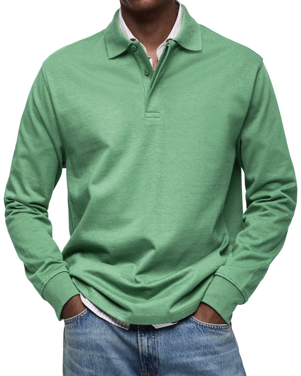 Clearance Sale🔥Men's Everyday Comfort Lapel Button Casual Long Sleeve POLO Shirt