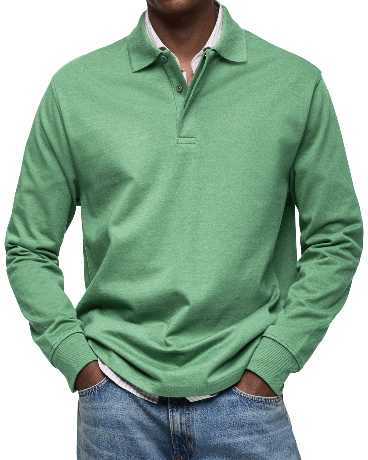 Clearance Sale🔥Men's Everyday Comfort Lapel Button Casual Long Sleeve POLO Shirt