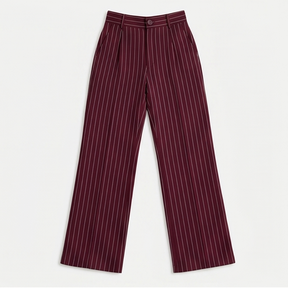 Solène™ High-Waisted Striped Wide-Leg Trousers for Effortless Polish