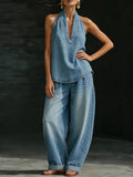 New Arrivals🔥 Women's Cozy Minimalist Two-piece Denim Set