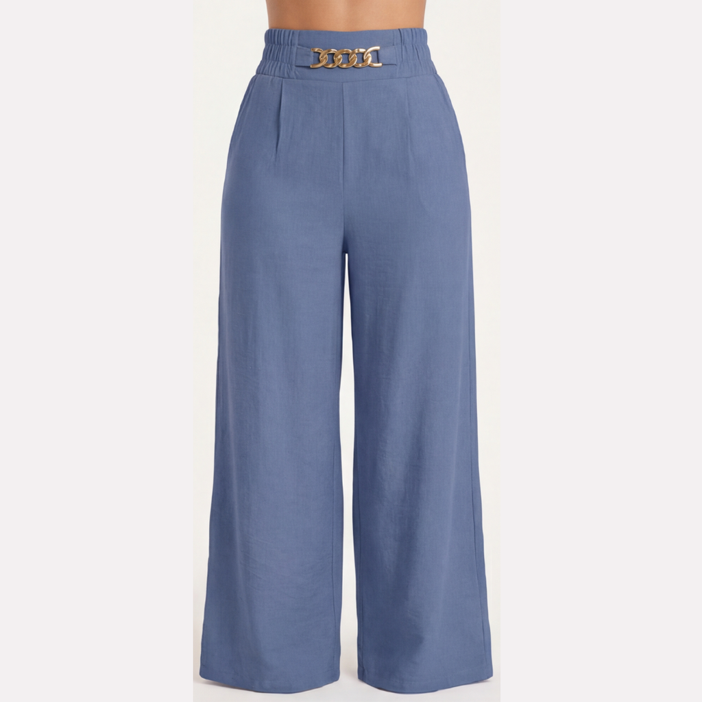 Florenza™ – Gold Accent Wide Leg Trousers
