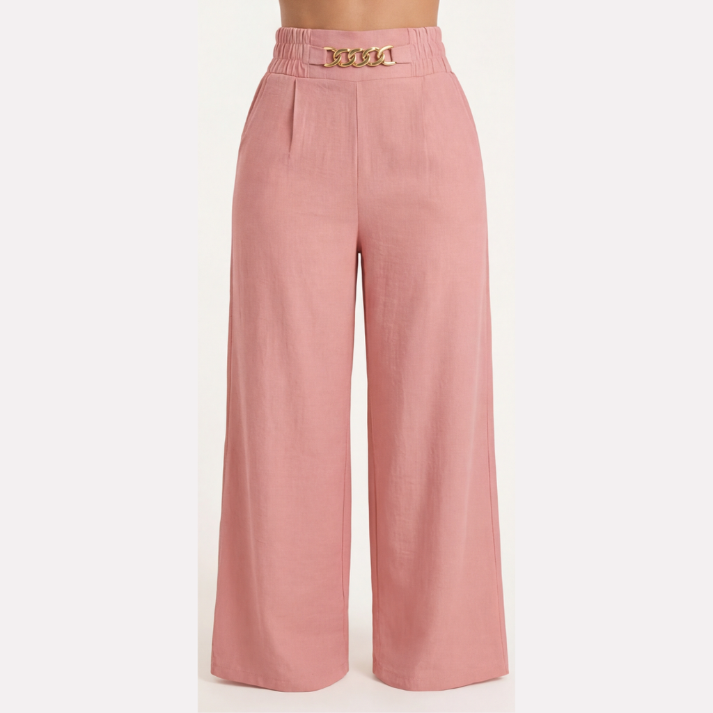 Florenza™ – Gold Accent Wide Leg Trousers