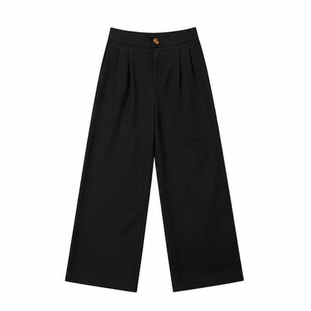Lunavia™ – High-Waist Wide-Leg Drape Trousers