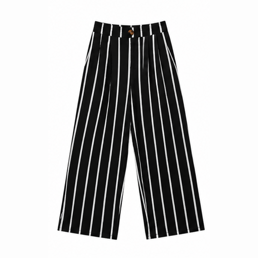 Lunavia™ – High-Waist Wide-Leg Drape Trousers