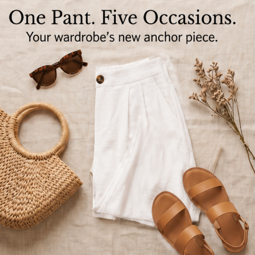 Lunavia™ – High-Waist Wide-Leg Drape Trousers