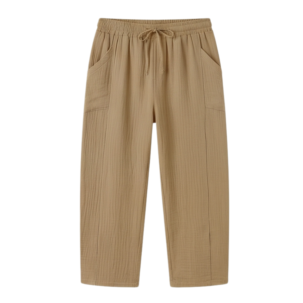 Selora™ - Crinkle Capri Pants for Easy Summer Wea