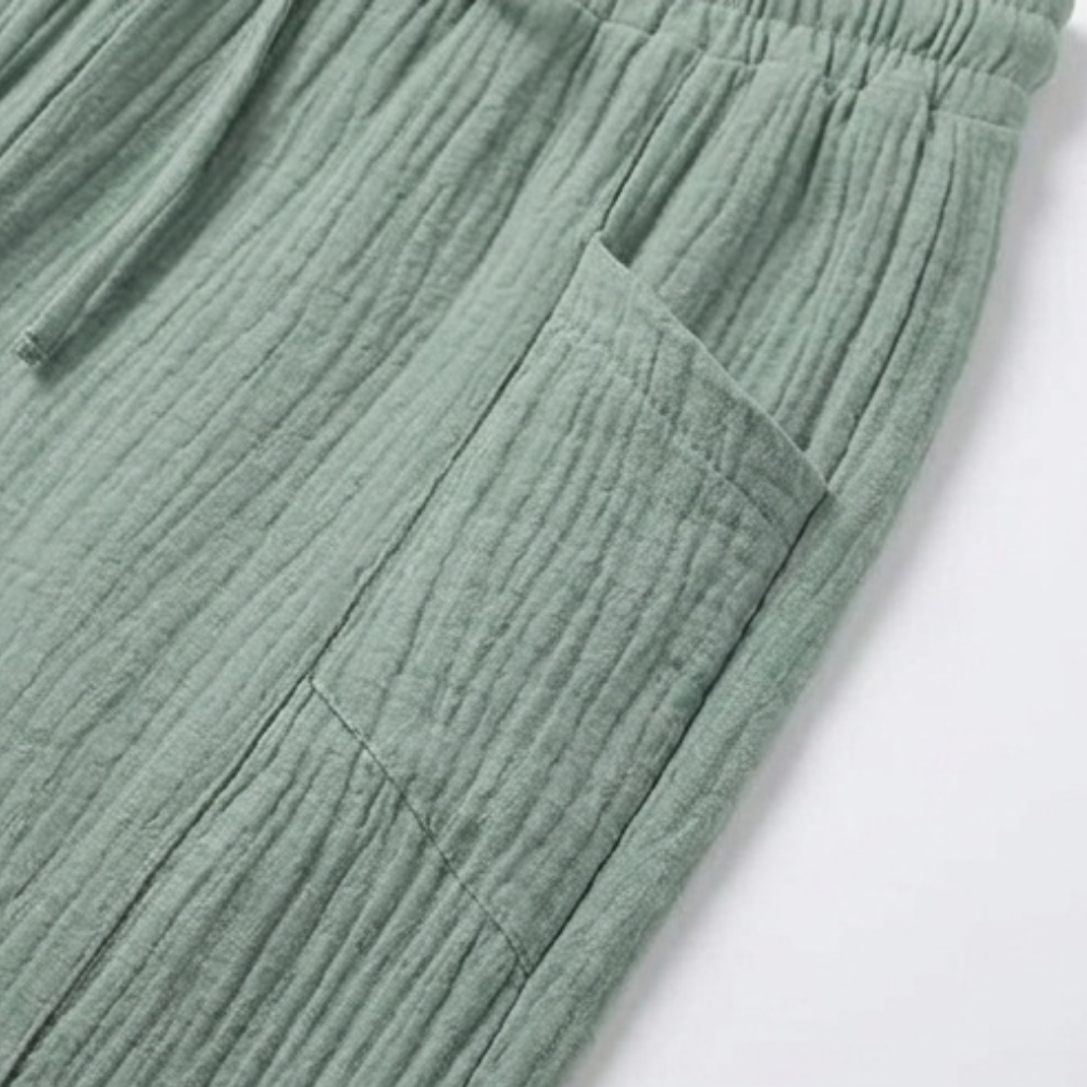 Selora™ - Crinkle Capri Pants for Easy Summer Wea