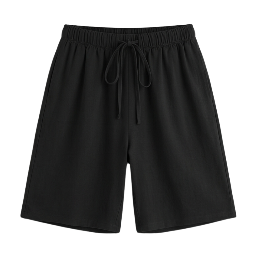 Lumera™ – Wide-Leg Drawstring Shorts with Smocked Waist