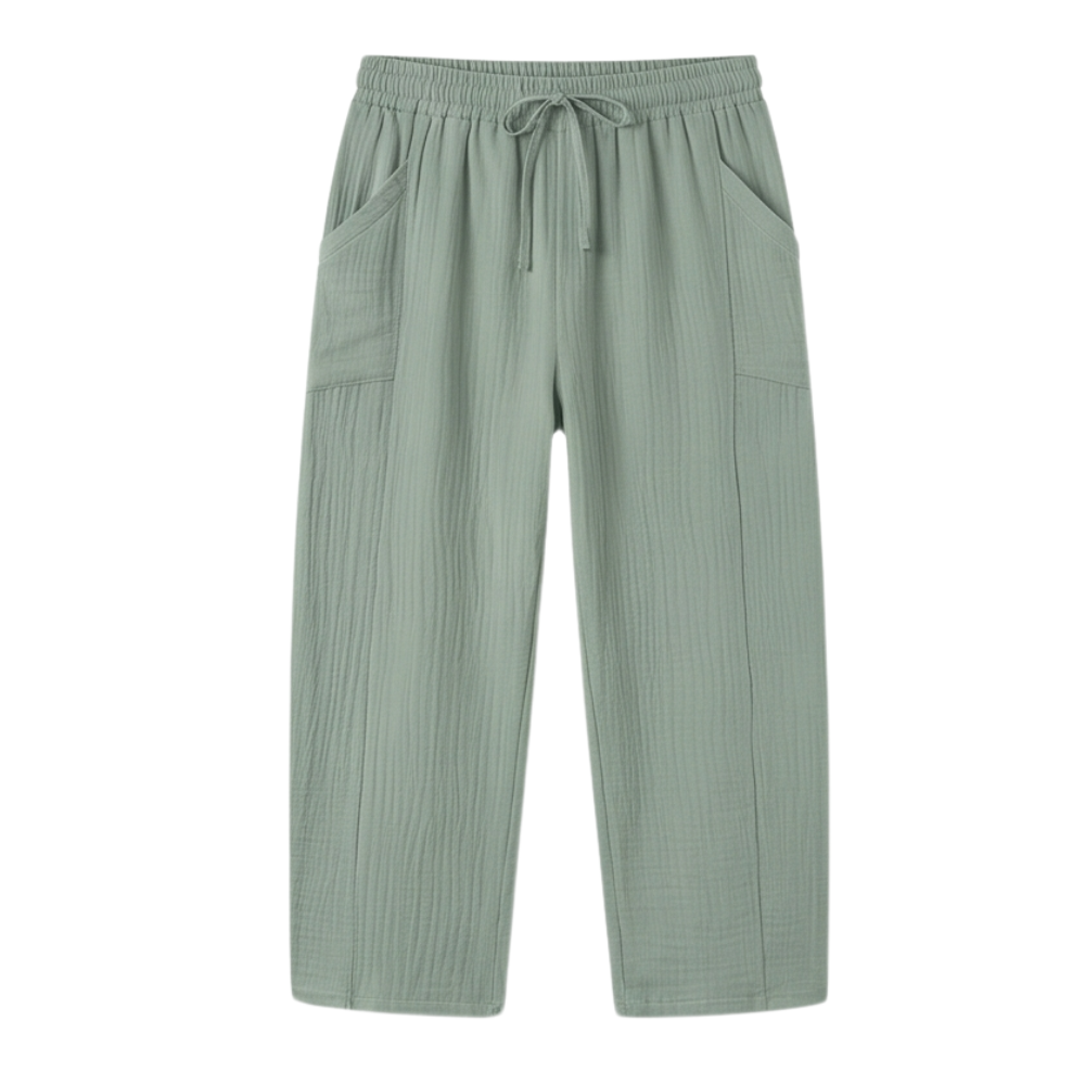 Selora™ - Crinkle Capri Pants for Easy Summer Wea