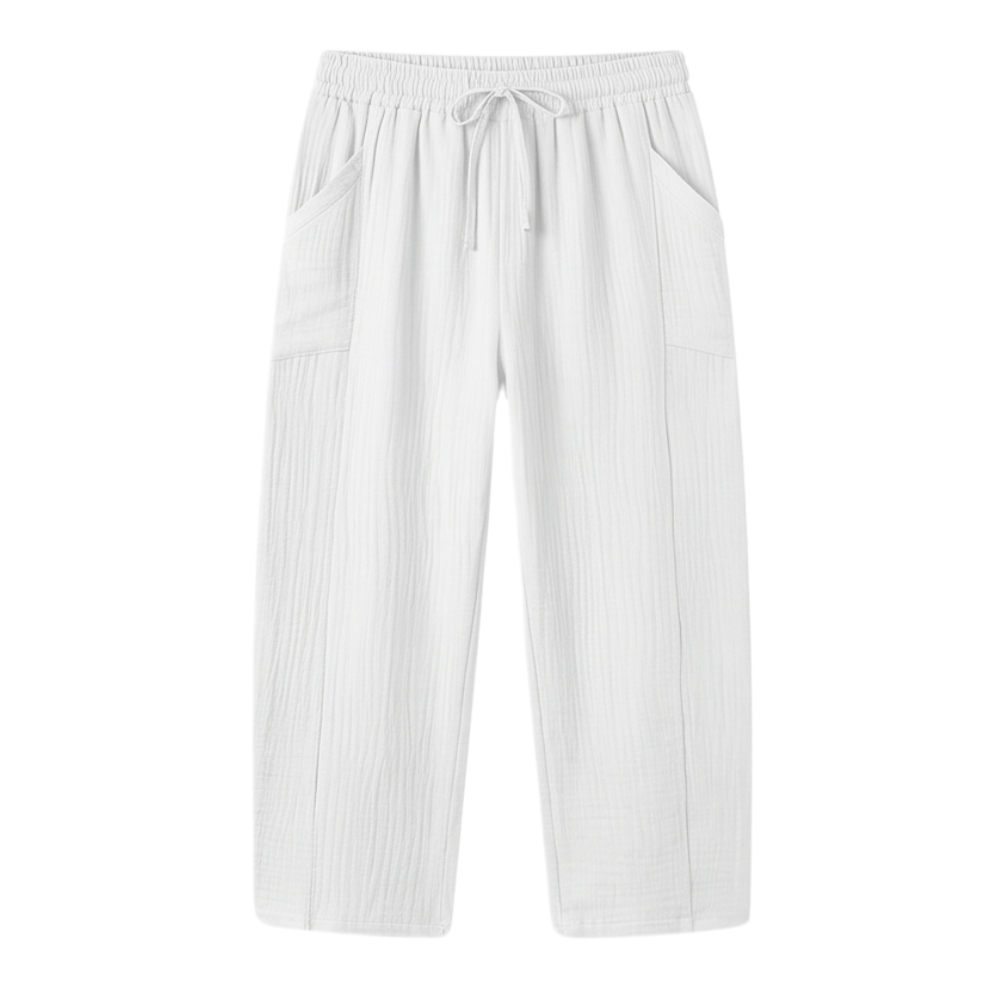 Selora™ - Crinkle Capri Pants for Easy Summer Wea