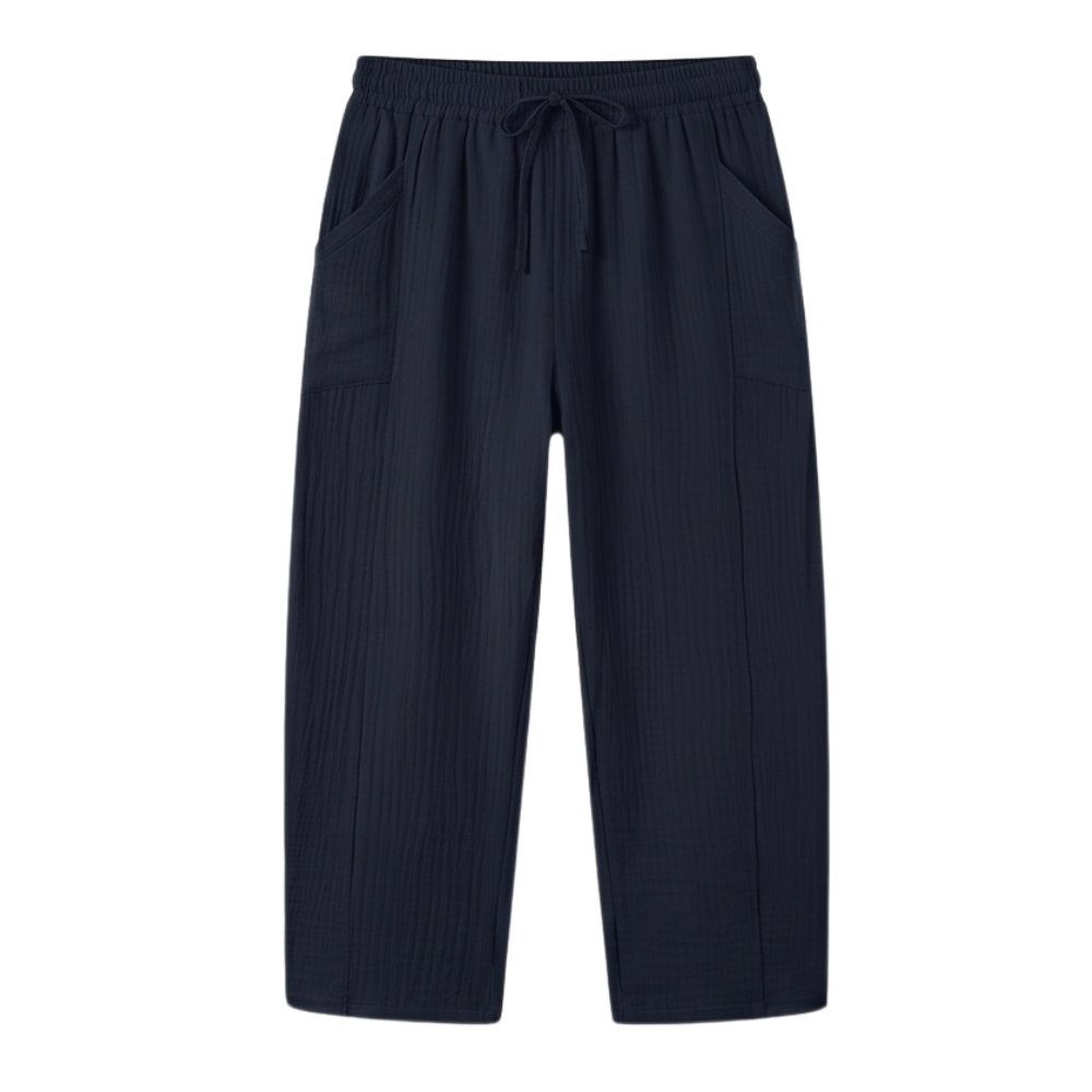 Selora™ - Crinkle Capri Pants for Easy Summer Wea