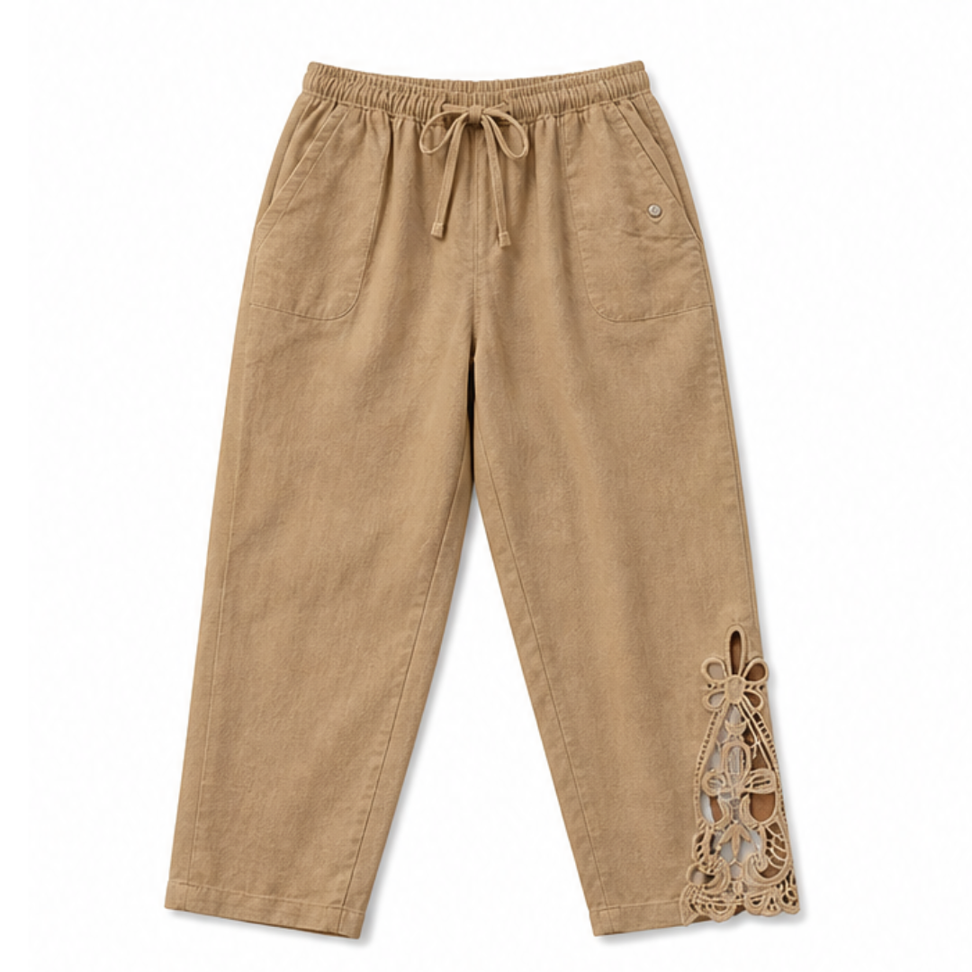 Liora™ – Lace Trim Drawstring Comfort Pants