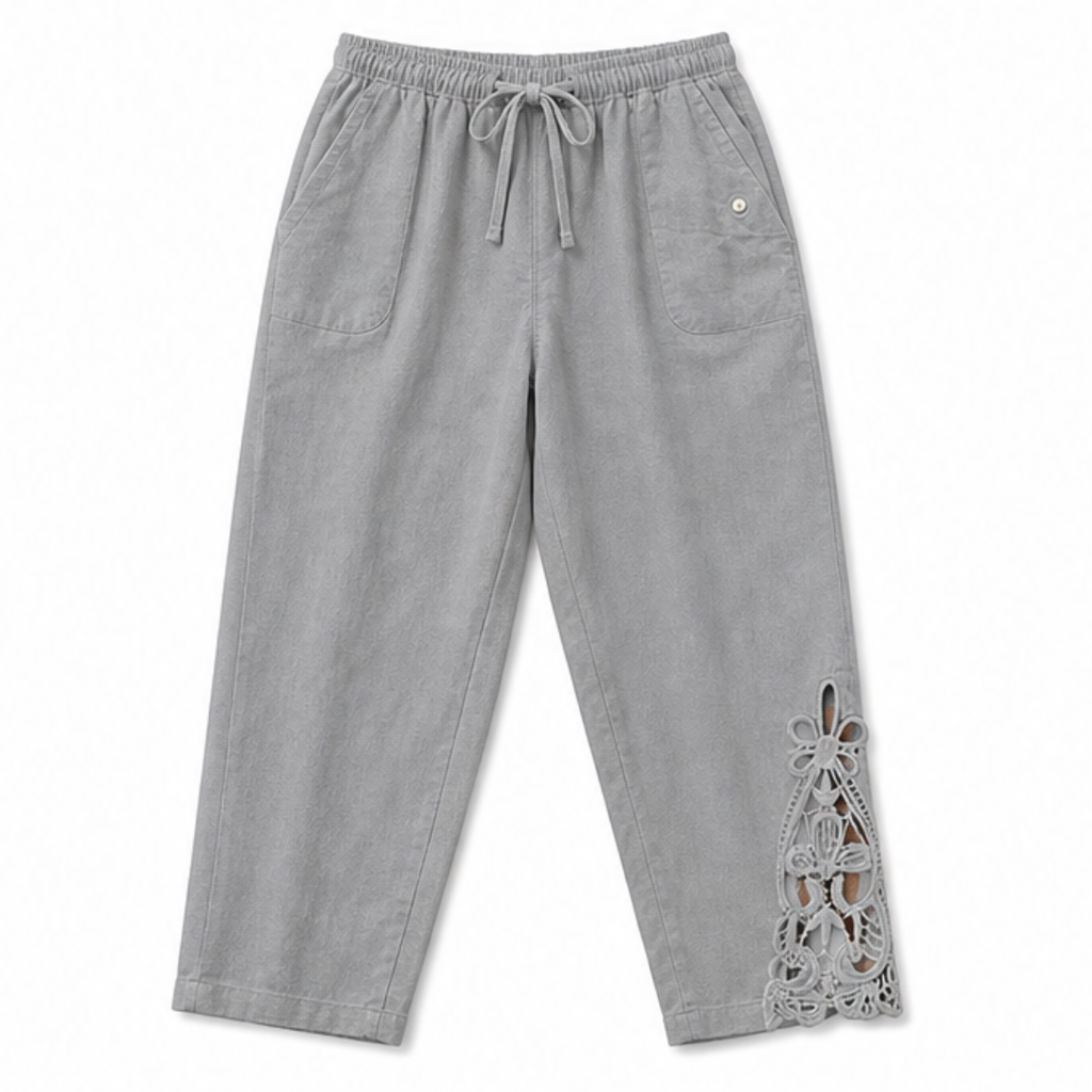 Liora™ – Lace Trim Drawstring Comfort Pants