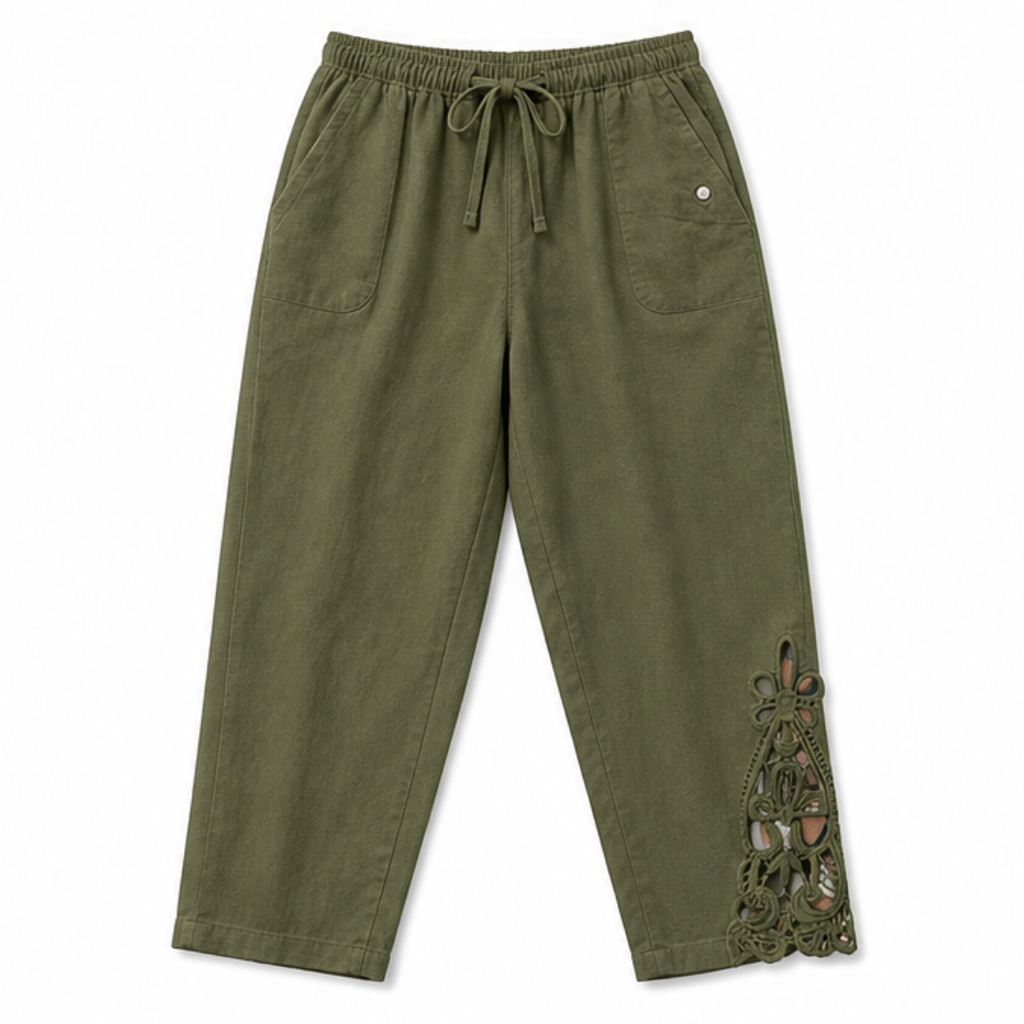 Liora™ – Lace Trim Drawstring Comfort Pants