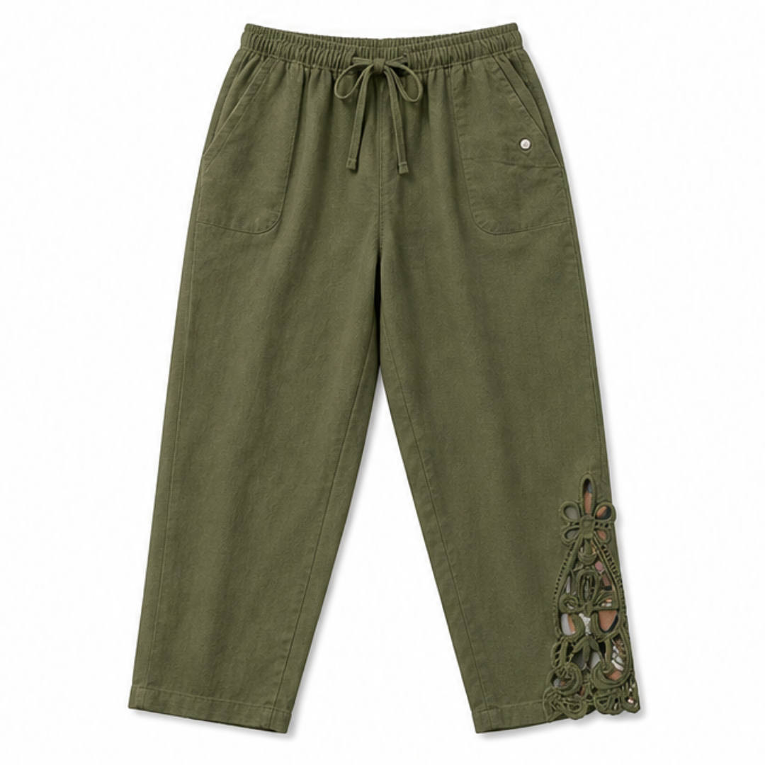 Liora™ – Lace Trim Drawstring Comfort Pants