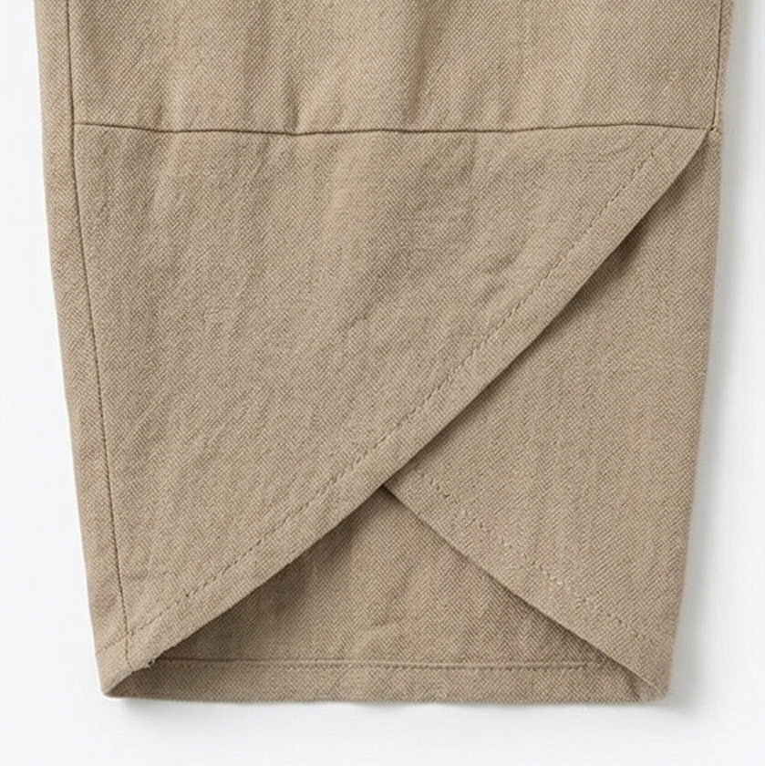 Brezia™ – Asymmetric Linen Blend Cropped Pants