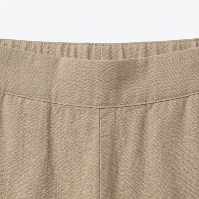 Brezia™ – Asymmetric Linen Blend Cropped Pants