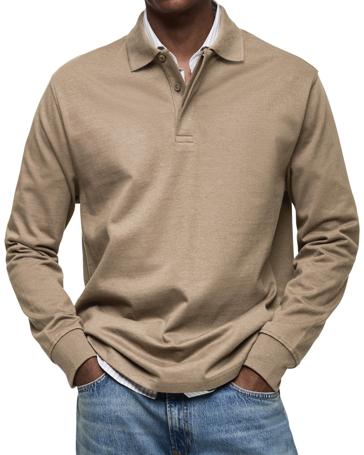 Clearance Sale🔥Men's Everyday Comfort Lapel Button Casual Long Sleeve POLO Shirt