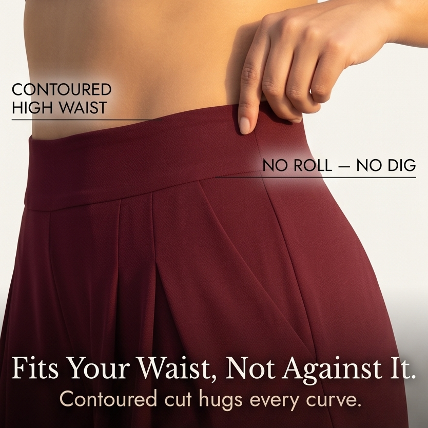Curvella™ – Flowy Pleated Palazzo Pants for Curvy Comfort
