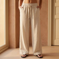 Linara™ – Wide Leg Linen Look Drawstring Trousers
