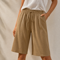 Lumera™ – Wide-Leg Drawstring Shorts with Smocked Waist