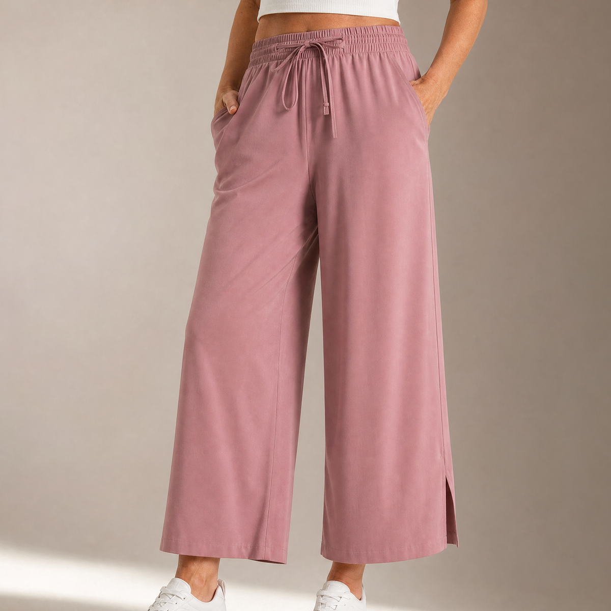 Veluna™ – Effortless Wide-Leg Crop Pants