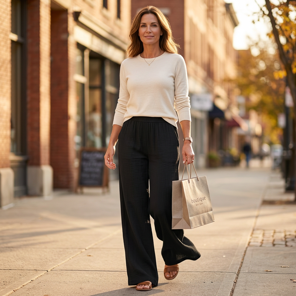 Waverly™ – Crinkle Textured Wide Leg Pants