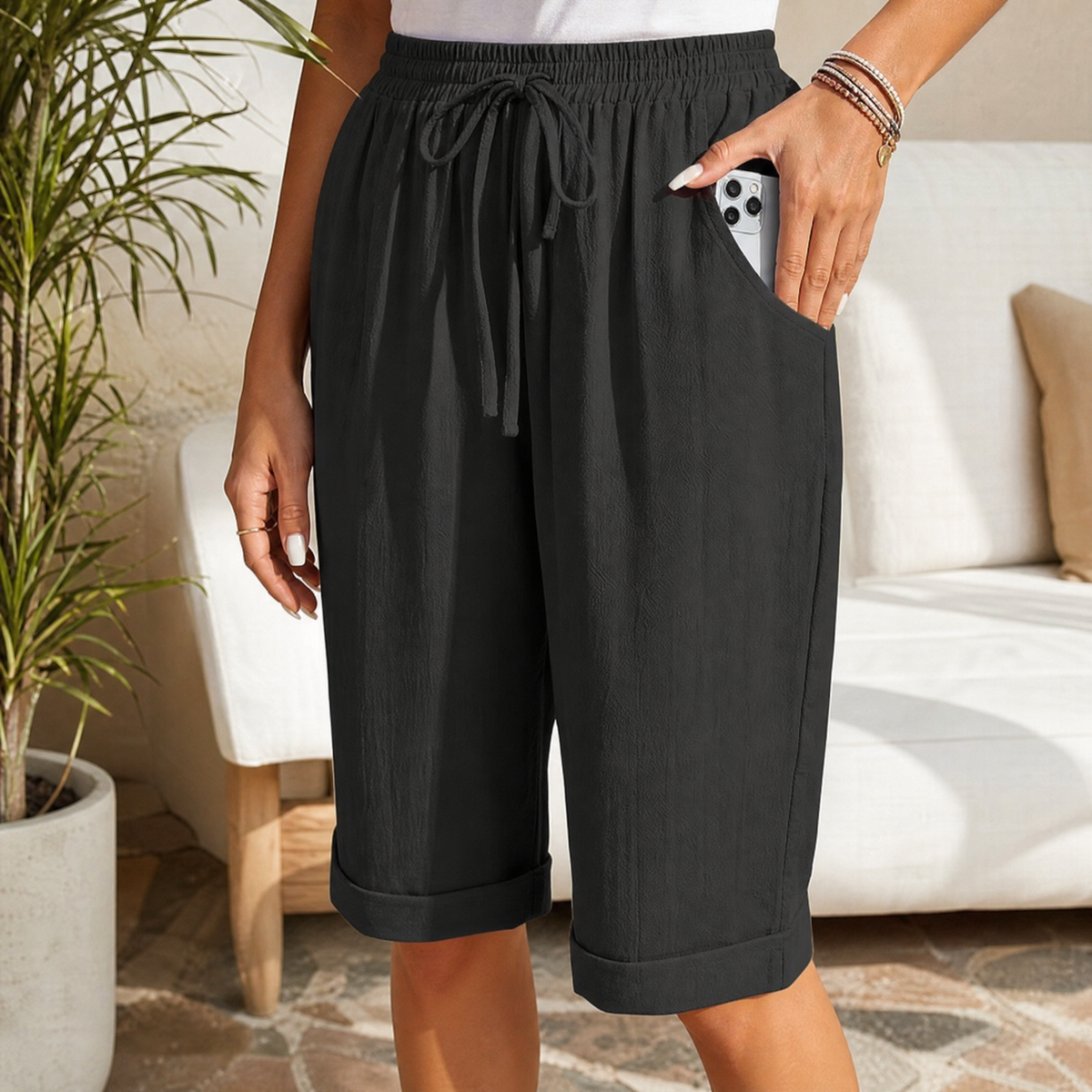 Brisella™ – Breathable Drawstring Capris