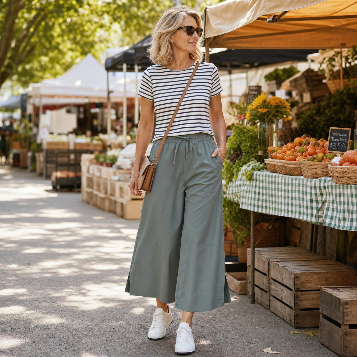 Veluna™ – Effortless Wide-Leg Crop Pants