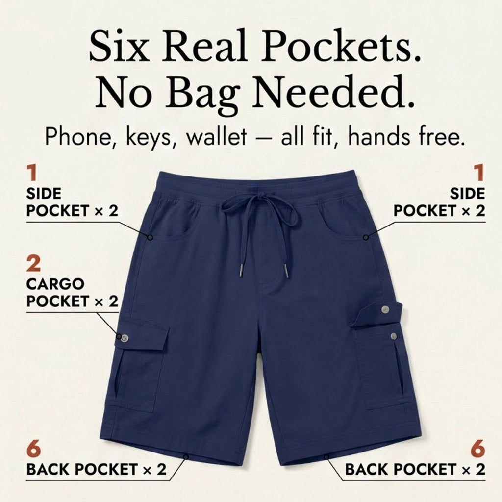 Bermuella™ – Quick-Dry Cargo Shorts with 6 Pockets