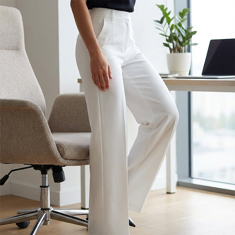 Elara™ - High Waisted Wide Leg Suit Trousers