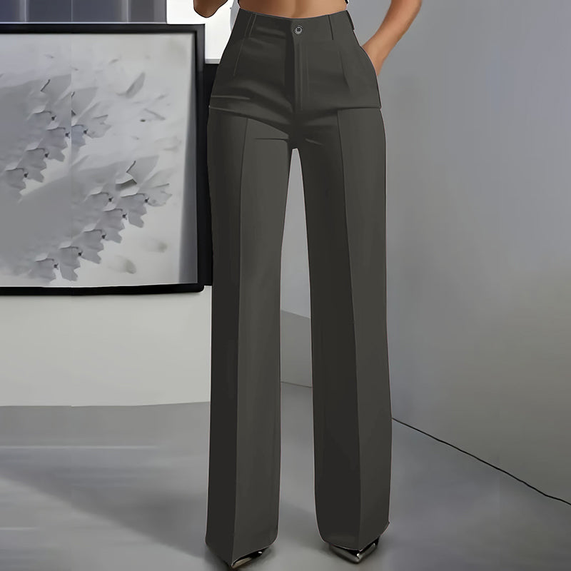 Elara™ - High Waisted Wide Leg Suit Trousers
