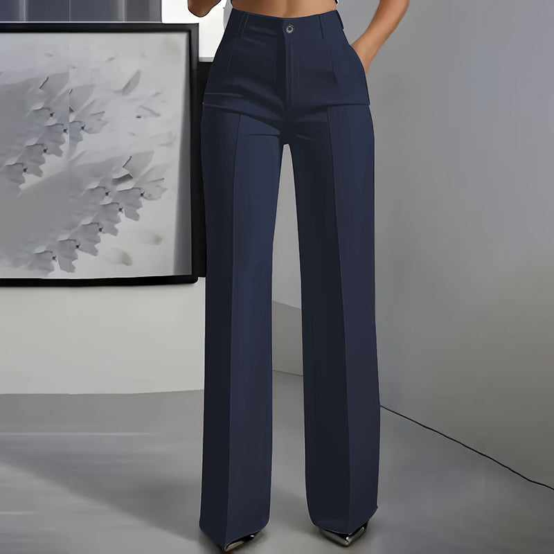 Elara™ - High Waisted Wide Leg Suit Trousers