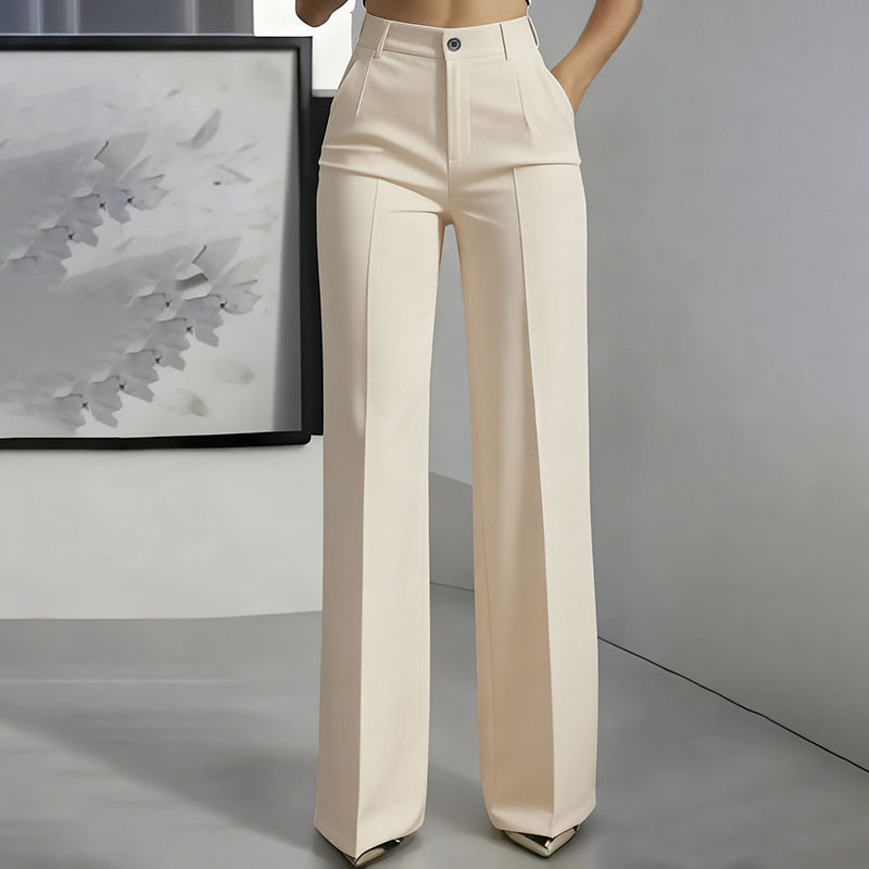 Elara™ - High Waisted Wide Leg Suit Trousers
