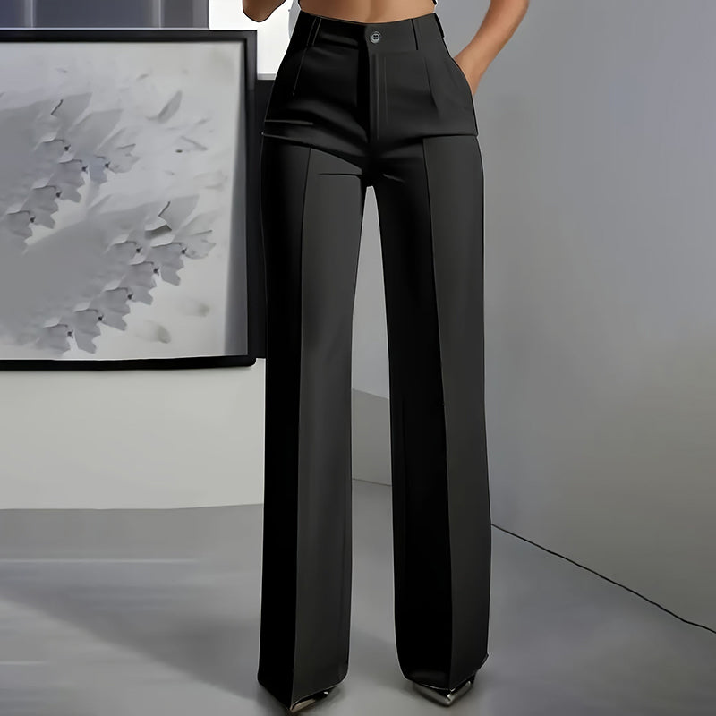 Elara™ - High Waisted Wide Leg Suit Trousers