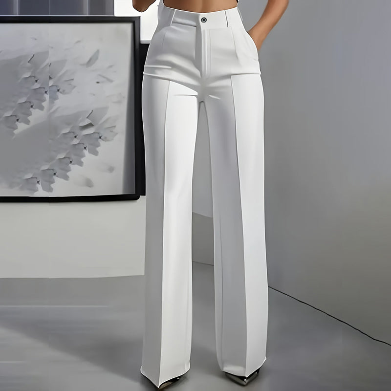 Elara™ - High Waisted Wide Leg Suit Trousers