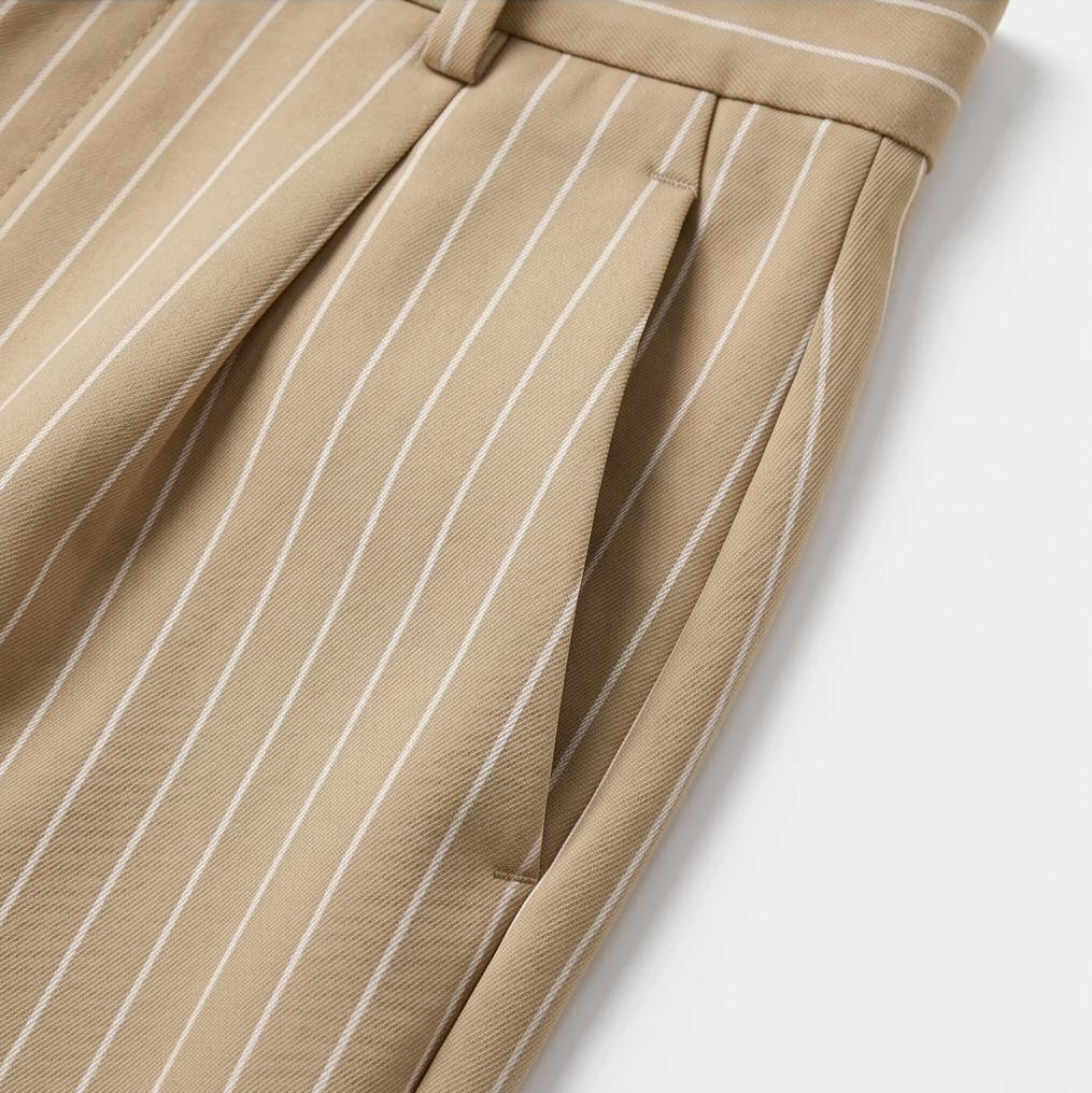 Solène™ High-Waisted Striped Wide-Leg Trousers for Effortless Polish