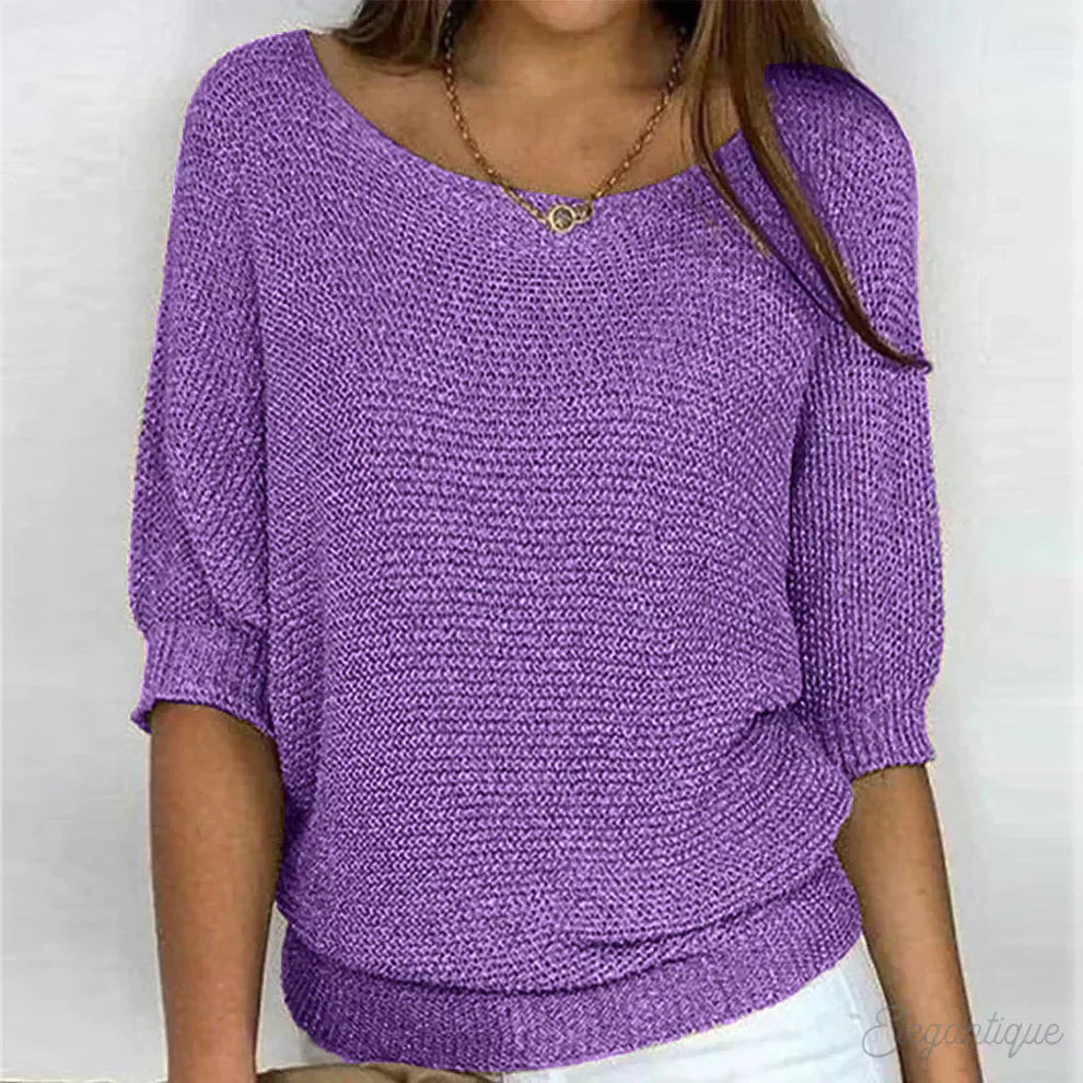 [Bestseller]Relaxed Knit Top