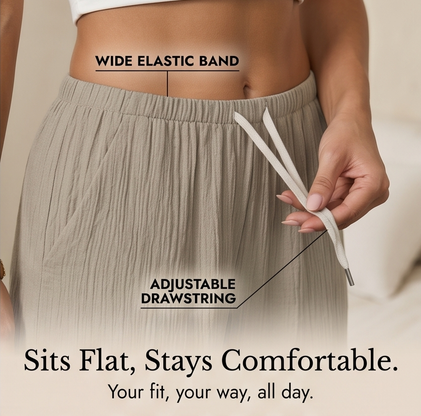 Waverly™ – Crinkle Textured Wide Leg Pants