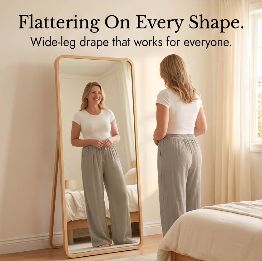 Waverly™ – Crinkle Textured Wide Leg Pants
